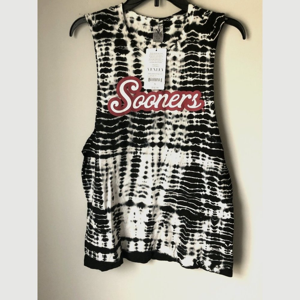 NWT Venley NCAA Tye Dye Shirt Oklahoma Sooners - S